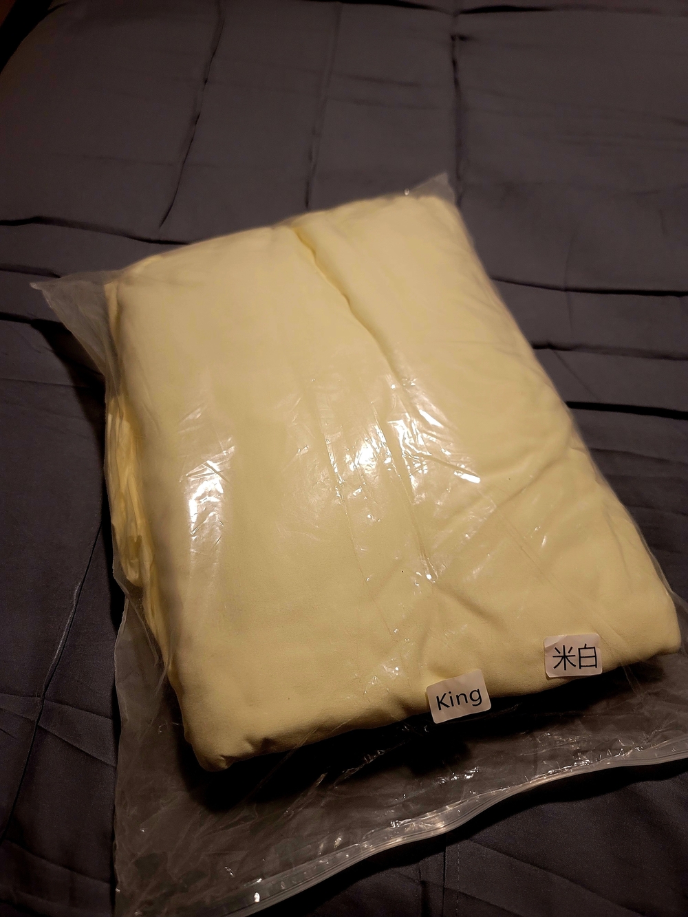 Brand NEW, Natural Linen King Size Cream/Off-White Sheet Set